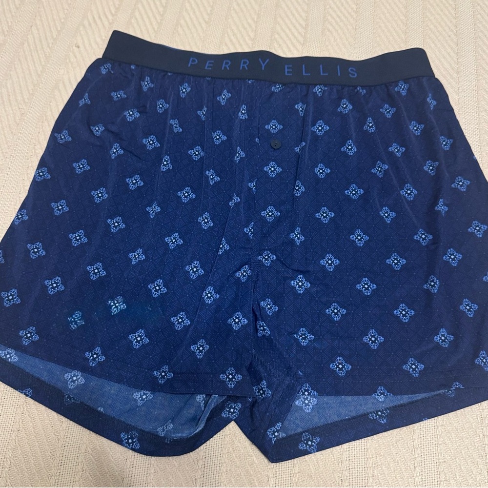 Perry Ellis Navy Patterned Boxers